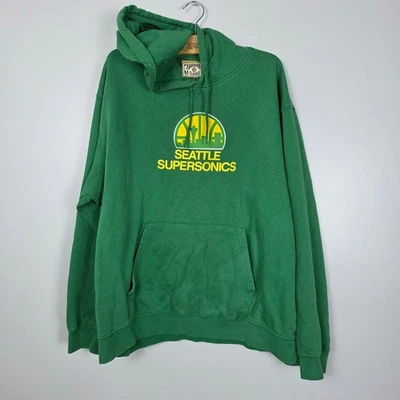Vintage NBA Hardwood Classics Seattle Supersonics Pullover Hoodie Sweatshirt Y2k - Image 1 of 4