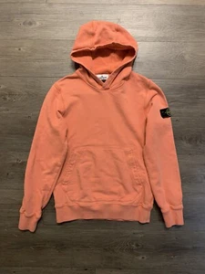 Stone Island Junior Sweatshirt Hoodie Size 12/156 Orange Romania Youth Kids - Picture 1 of 8