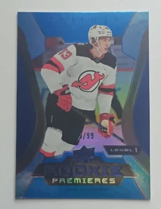 2023-24 Upper Deck Trilogy Level 1 Blue Rookie Luke Hughes /99 New Jersey Devils - Picture 1 of 2