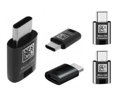 Micro USB to Type C Connector Adapter for Samsung Galaxy Note 8 S8 S9 S10 OEM - Image 1 of 2
