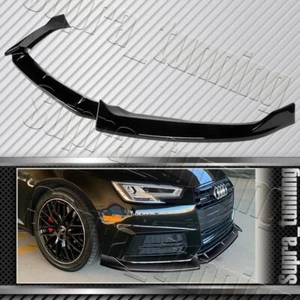 For 2017-2019 Audi A4 S4 S-Line Painted Black Front Bumper Splitter Spoiler Lip - Foto 1 di 7