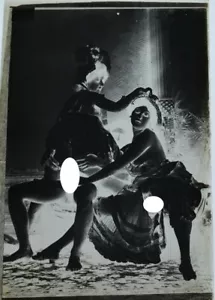 PHOTO SUR PLAQUE DE VERRE NEGATIF EROTISME NU 10 x 15 MAISON CLOSE 1900 EROTIQUE - Imagen 1 de 2