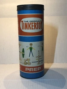 Vintage Tinkertoy No 116 Original Creative Educational Set Starter Prep 62 Piece - Picture 1 of 5