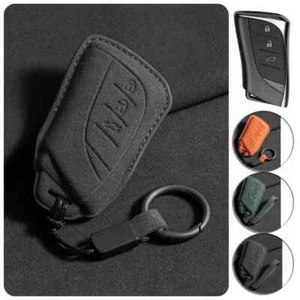 Suede Leather Car Smart Key Fob Case Cover For Lexus ES300h F Sport LS500h ES200 - Bild 1 von 18