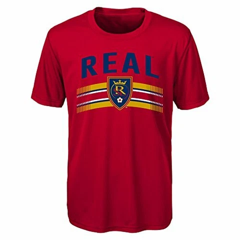 MLS Real Salt Lake Boys Performance Short Sleeve Tee, Large/Size (14-16), Cri Cover