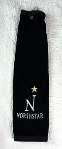 Northstar Golf Club Towel Private Club Black w/ Embroidered Lettering Hanger - Picture 1 of 9