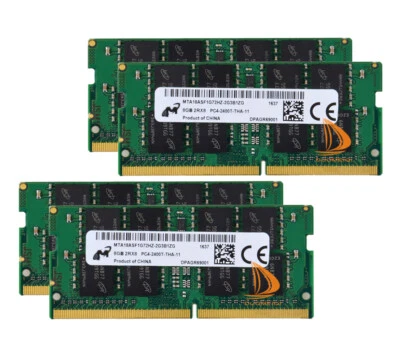 Micron 4x 8GB 2Rx8 PC4-2400T DDR4 2400Mhz 260Pin SODIMM Memory Non Ecc - Image 1 of 4