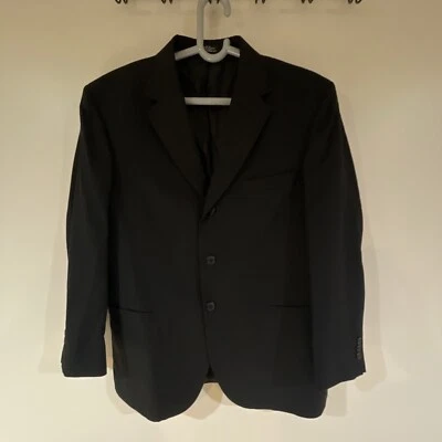 Chaqueta Blazer City Streets Negra Talla 40S Corta Mezcla Lana Worsted Foto 1 de 4