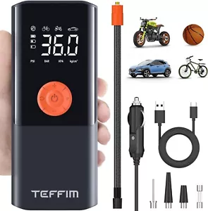 Recharge Air Compressor Tire Inflator Fit Car Moto Bike Tires Air Pump Cordless - Picture 1 of 6