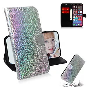 For Samsung S24 Ultra S23 FE S22 S21 S20  Leather Solid Colorful Soft Card Cover - Picture 1 of 10
