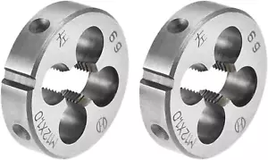 M12 X 1 Metric Round Die Machine Thread Left Hand Threading Alloy Tool Steel 2pc - Picture 1 of 5