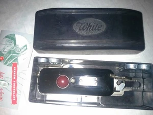 Vintage White Sewing Machine Button hole maker Bakelite - Picture 1 of 6
