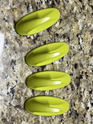 4 Medium Designer Hooks Lime GreenDamage Free Hanging Wall Hooks No Adhesive - Image 1 of 2