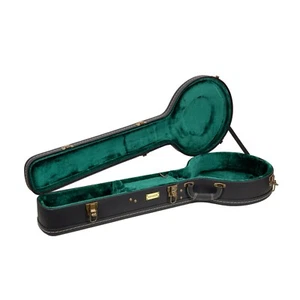 Estuche de madera Crossrock se adapta a estilos de banjos de espalda abierta de 11 ~ 12,5 pulgadas-negro - Imagen 1 de 4