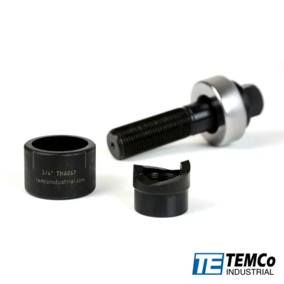 TEMCo TH0392 - 3/4" Conduit Hole Size Knockout Punch Unit with Manual Draw Stud