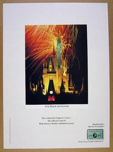 1988 Walt Disney World Magic Kingdom photo American Express vintage print Ad - Picture 1 of 1