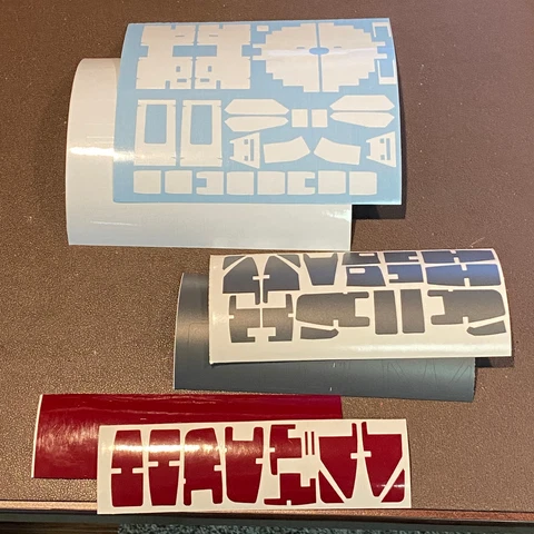Custom cut vinyl color fix for Maketoys Booster Jetstream Cover