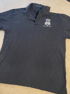 Harley Davidson Men XL Polo Shirt Police Badge Embroidered Logo Black #1 Shield - Picture 1 of 5