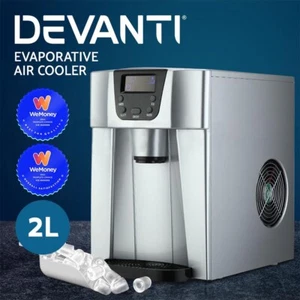 Devanti 2L Portable Ice Maker Commercial Machine Water Dispenser Ice Cube Silver - Picture 1 of 11