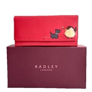 RADLEY Gift Boxed Fluffy Bird Copper Pink Leather Large Purse - New - RRP £99 - Picture 1 of 8