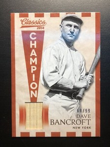 Dave Bancroft 2014 Panini Classics Champion GU Bat #'d 68/99 - NY GIANTS
