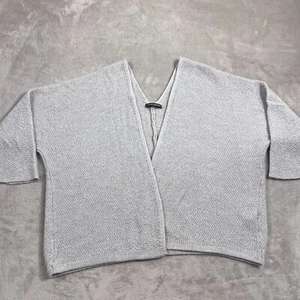 Brandy Melville Sweater Womens One Size Gray Cardigan Open Knit Made In Italy - Picture 1 of 14
