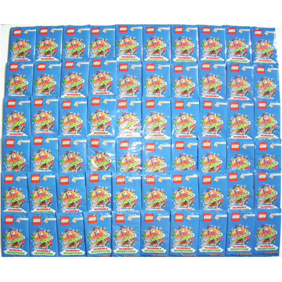 LEGO CARDS SAINSBURYS 60 PACKS INCREDIBLE INVENTIONS 2018 NEW - Image 1 of 1