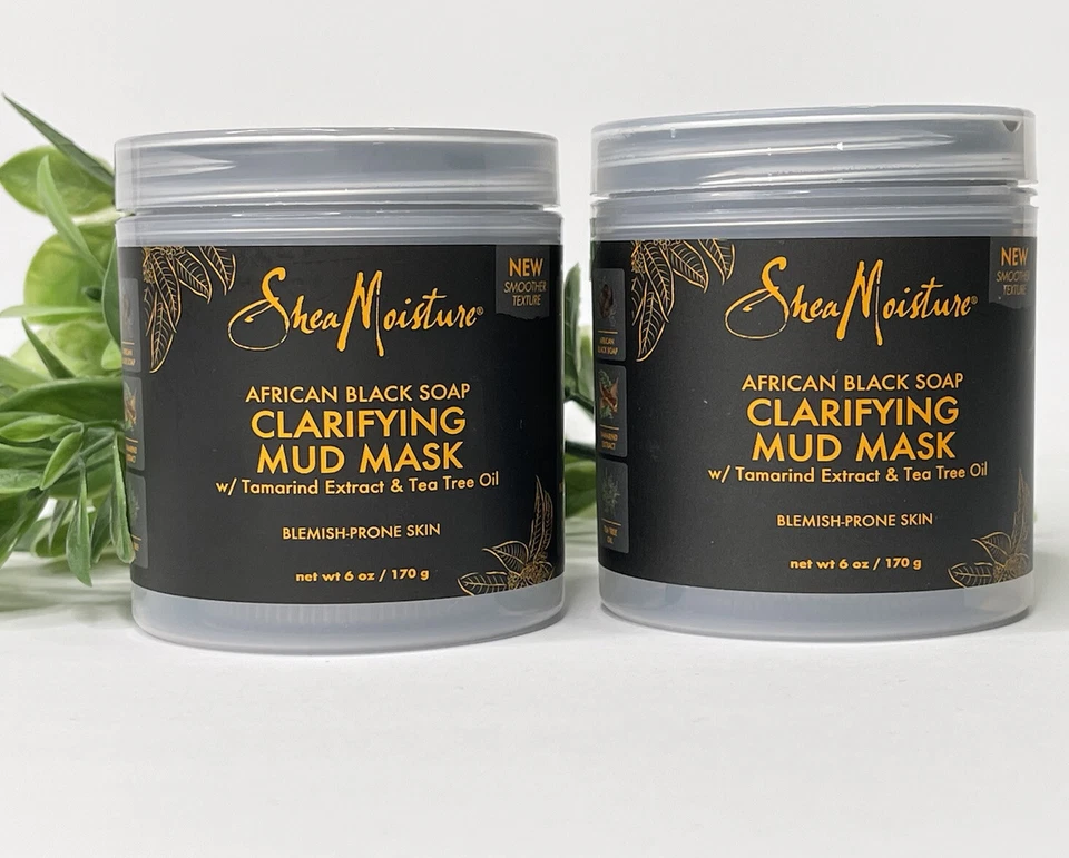 3 Shea Moisture African Black Soap Clarifying Mud Mask 6 Oz Each H7