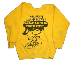 RARE VTG 60s Snoopy Peanuts Crewneck Sweatshirt Pit 13.5" Length 16" Determined - Picture 1 of 12