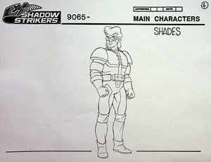 SHADOW STRIKERS TV-Serie 1990 Produktion SHADES MODEL SHEET Kopie SABAN ENT - Bild 1 von 2