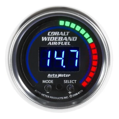 Auto Meter 2-1/16" Wideband Pro Plus Air/Fuel Ratio 6:1-20:1 AFR Cobalt 6197 - Image 1 of 3