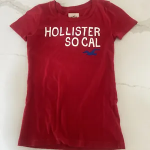 Hollister California Womens Small Red TShirt So cal - Picture 1 of 6