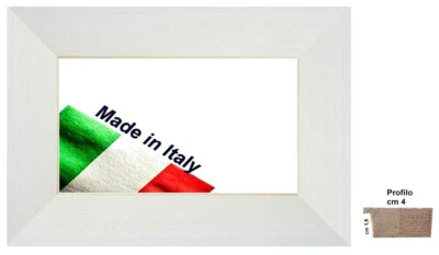 Cornice in legno Bianca Shabby per foto, stampe, puzzle, poster -Spes.Front.cm 4 - Immagine 1 di 4