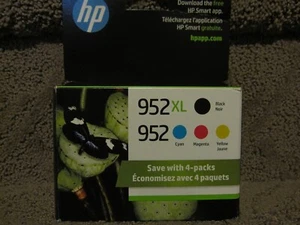 HP N9K28AN Black Cyan Magenta Yellow Ink Cartridge Genuine # 952XL 952 MAY/2025 - Picture 1 of 4
