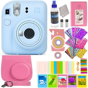 Fujifilm Instax Mini 12 Instant Camera+ 11 PC Accessory Kit - Pastel Blue Camera - Picture 1 of 8