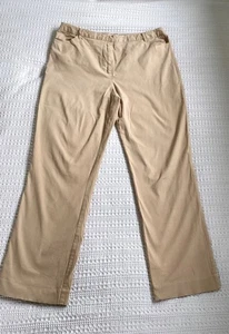 Artigiano trousers ladies women beige camel 14 chinos waist 34 leg 27 - Picture 1 of 5