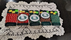 lot of 5 red & green decorative accents Hirschberg collection new - Picture 1 of 2