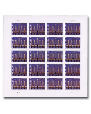 Hanukkah Forever Stamps Scott #5153 Pane Of 20 + 1 FDC & 1 DCP. MNH - Image 1 of 4