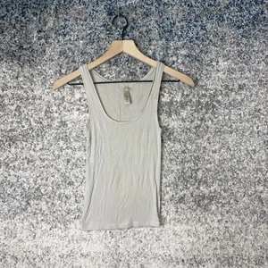 Skims Heather Beige Ribbed Sleeveless Basic Cotton Tank Top Womens Size Small - Picture 1 of 7