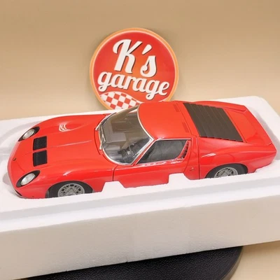 AUTOart 1/18 Lamborghini Miura SV Rojo Plata 74543 Millennium Diecast Metal Foto 1 de 4