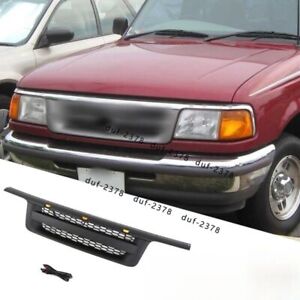 Front Bumper Grille Mesh Replace Grill For Ford Ranger 1995-1997 With LED Light 