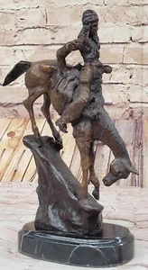 MOUNTAIN MAN Frederic Remington Estatua de Bronce Escultura Nativa Americana 11" x 9" - Imagen 1 de 10