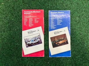 Vintage Mercedes Benz European Delivery Program Foldable U.S.A Maps - Picture 1 of 9