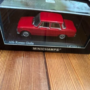 1/43 MINICHAMPS Alfa Romeo Giulia Red w/ Box From Japan 400 120901 Model Car - Picture 1 of 3