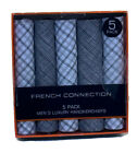 French Connection Men's 5 Pack Luxury Handkerchiefs