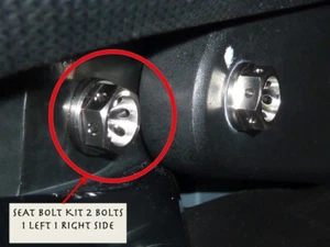 ZERO MOTORCYCLES DSR 2014-2020 Titanium FLANGED HEX SEAT RETAINER BOLTS 90-08005 - Picture 1 of 5