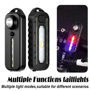 Llavero Mini Linterna LED 5 Modos Bicicleta Lámpara Bicicleta Luz Usb Recarga DC5V - Imagen 1 de 11