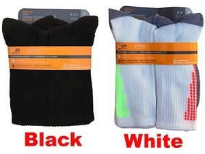 C9 By Champion BOYS' CREW Socks 6-Pack "DUO DRY & PREFORMANCE STRETCH" - Picture 1 of 5