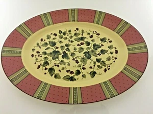 Waverly Garden Room Floral Manor Oval Serving Platter 10x14 Made in Poland - Picture 1 of 4