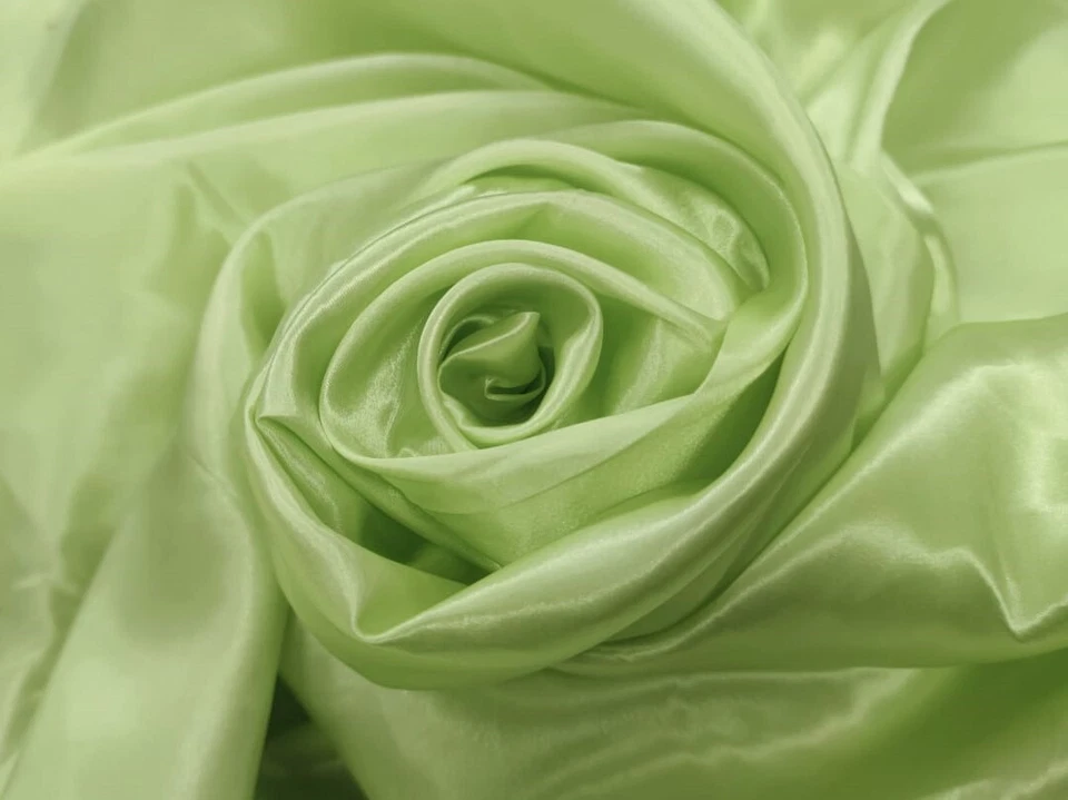 STOFF-KOLLEKTION Satin Stoff Eukalyptus-Grün Meterware !! ANGEBOT !!